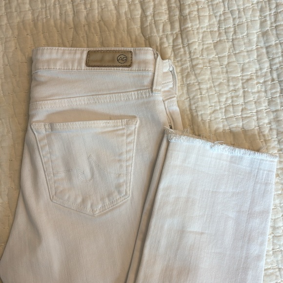 AG | The Stevie Ankle | Slim Straight Ankle | White Jeans - Picture 3 of 4